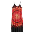 Muladhara Chakra Mandala Print Jersey Midi Cami Dress