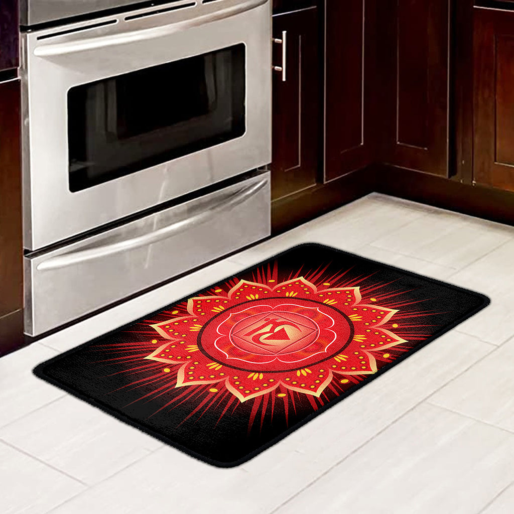 Muladhara Chakra Mandala Print Kitchen Mat