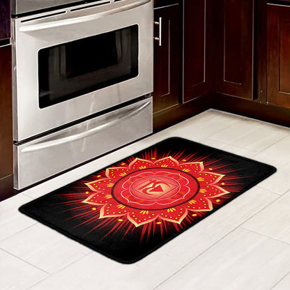 Muladhara Chakra Mandala Print Kitchen Mat