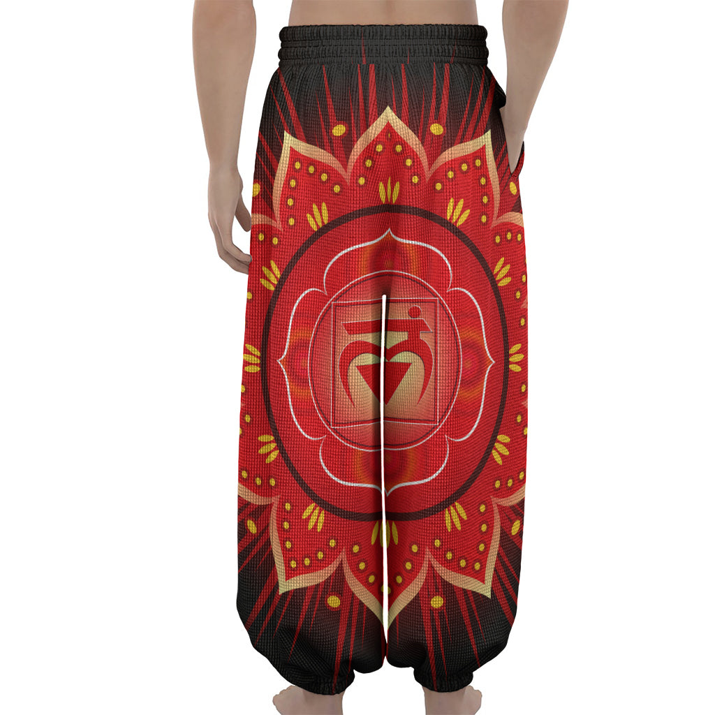 Muladhara Chakra Mandala Print Lantern Pants