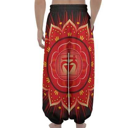 Muladhara Chakra Mandala Print Lantern Pants