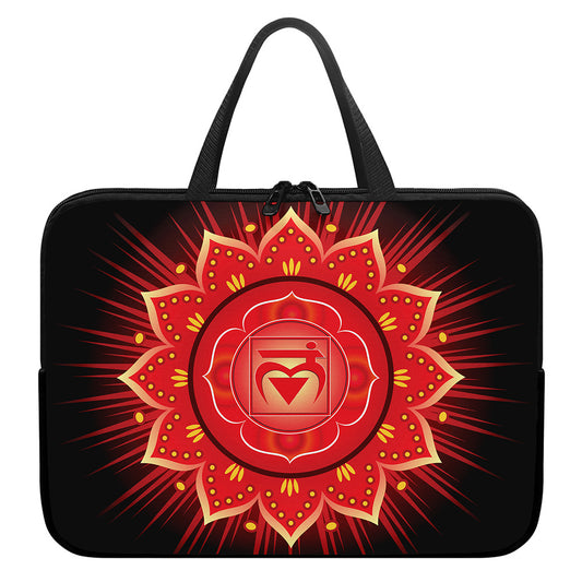Muladhara Chakra Mandala Print Laptop Sleeve With Handle