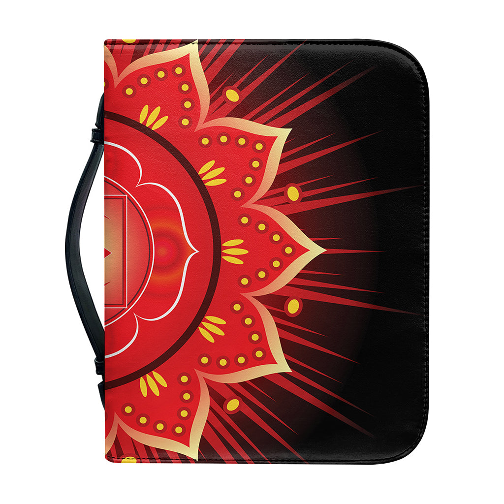 Muladhara Chakra Mandala Print Leather Bible Cover