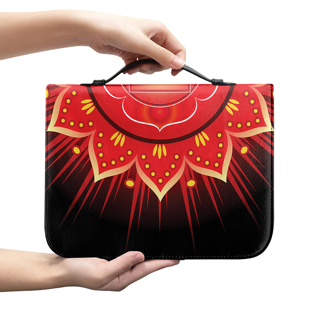 Muladhara Chakra Mandala Print Leather Bible Cover