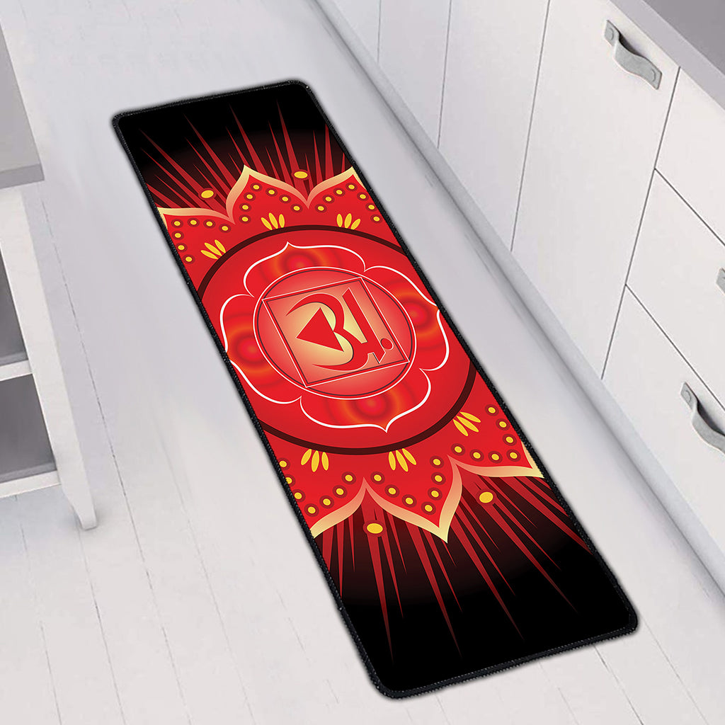 Muladhara Chakra Mandala Print Long Kitchen Mat