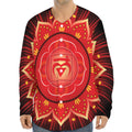 Muladhara Chakra Mandala Print Long Sleeve Baseball Jersey