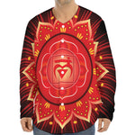 Muladhara Chakra Mandala Print Long Sleeve Baseball Jersey