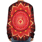 Muladhara Chakra Mandala Print Long Sleeve Baseball Jersey