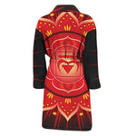 Muladhara Chakra Mandala Print Men's Bathrobe