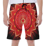 Muladhara Chakra Mandala Print Men's Beach Shorts