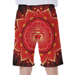 Muladhara Chakra Mandala Print Men's Beach Shorts