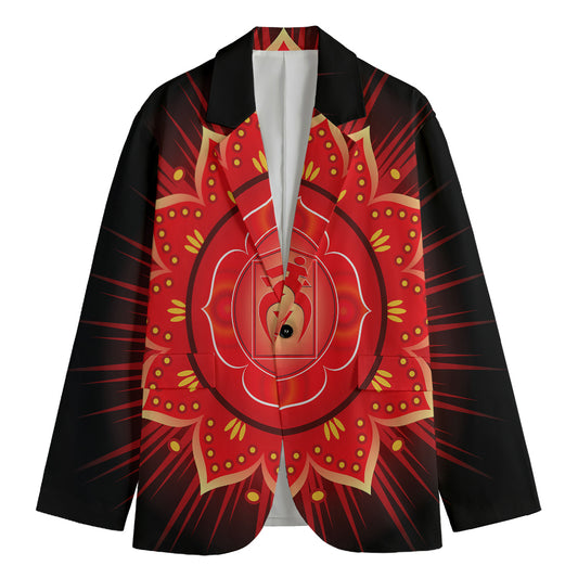 Muladhara Chakra Mandala Print Men's Blazer