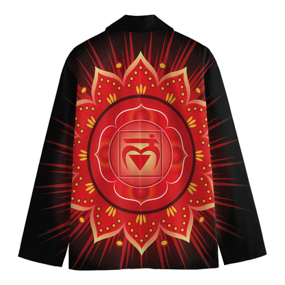 Muladhara Chakra Mandala Print Men's Blazer