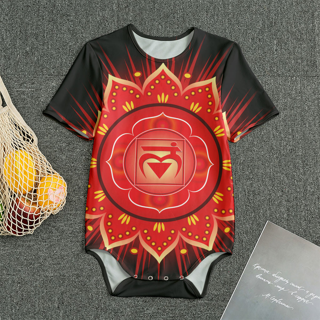 Muladhara Chakra Mandala Print Men's Bodysuit