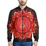 Muladhara Chakra Mandala Print Men's Bomber Jacket