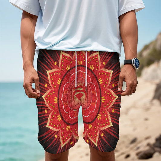 Muladhara Chakra Mandala Print Men's Cargo Shorts