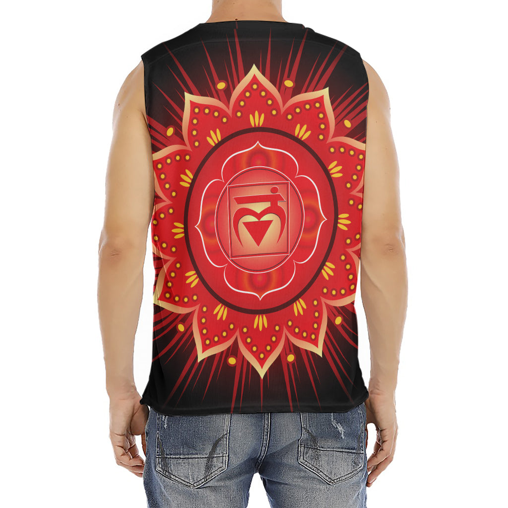 Muladhara Chakra Mandala Print Men's Fitness Tank Top