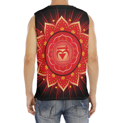Muladhara Chakra Mandala Print Men's Fitness Tank Top