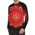 Muladhara Chakra Mandala Print Men's Long Sleeve Rash Guard