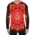 Muladhara Chakra Mandala Print Men's Long Sleeve T-Shirt