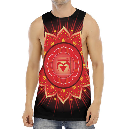 Muladhara Chakra Mandala Print Men's Muscle Tank Top
