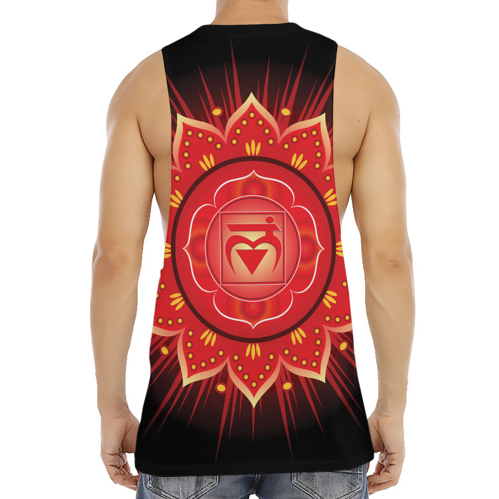 Muladhara Chakra Mandala Print Men's Muscle Tank Top