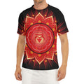 Muladhara Chakra Mandala Print Men's Short Sleeve Rash Guard