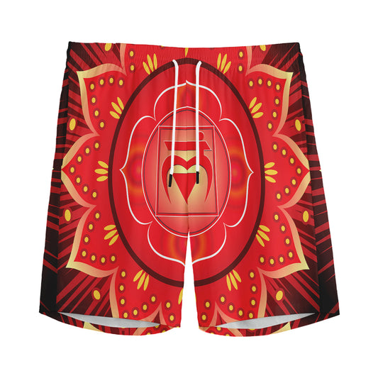 Muladhara Chakra Mandala Print Men's Sports Shorts