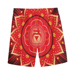 Muladhara Chakra Mandala Print Men's Sports Shorts