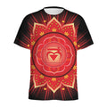Muladhara Chakra Mandala Print Men's Athletic T-Shirt