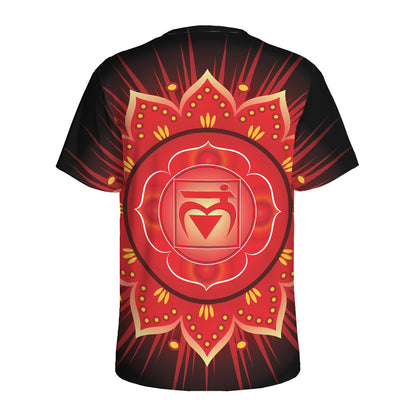 Muladhara Chakra Mandala Print Men's Sports T-Shirt