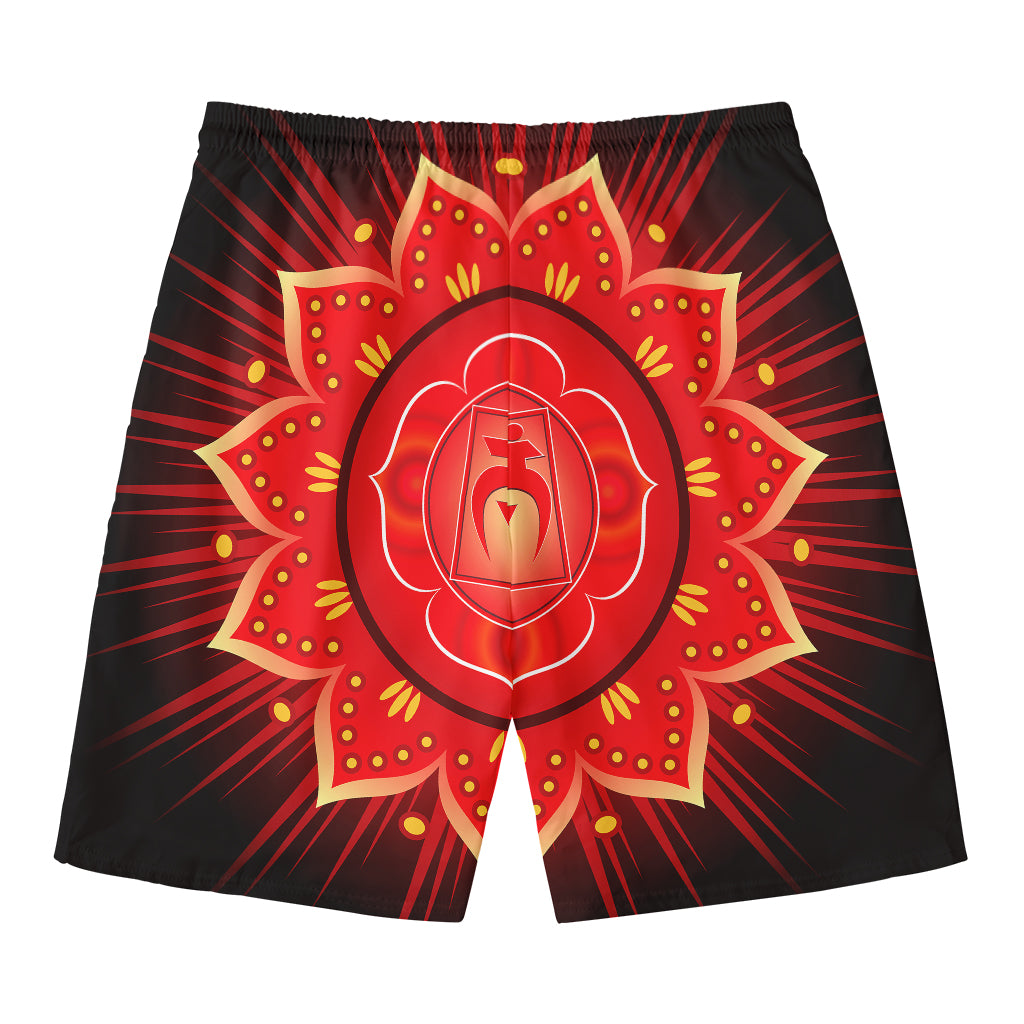 Muladhara Chakra Mandala Print Men's Swim Trunks