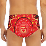 Muladhara Chakra Mandala Print Men's Triangle Swim Briefs