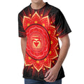 Muladhara Chakra Mandala Print Men's Velvet T-Shirt