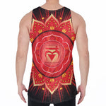 Muladhara Chakra Mandala Print Men's Velvet Tank Top