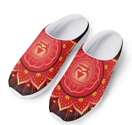 Muladhara Chakra Mandala Print Mesh Casual Shoes