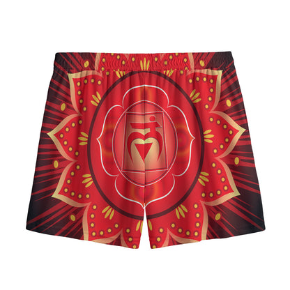 Muladhara Chakra Mandala Print Mesh Shorts