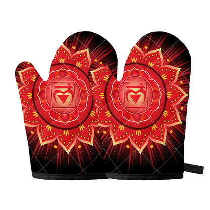 Muladhara Chakra Mandala Print Oven Mitts