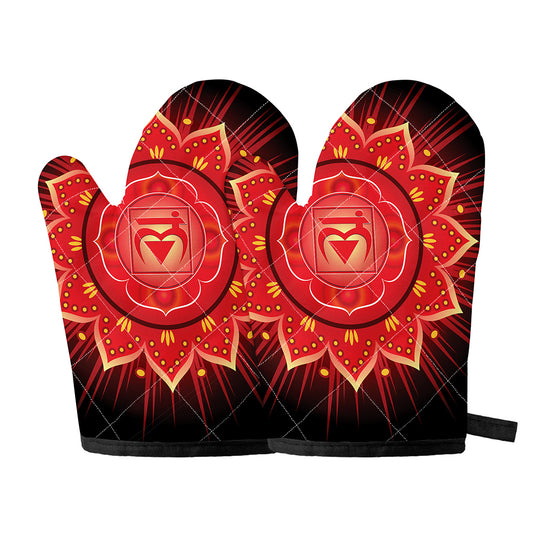 Muladhara Chakra Mandala Print Oven Mitts