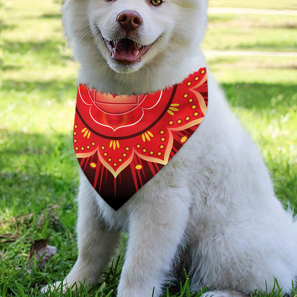 Muladhara Chakra Mandala Print Over The Collar Dog Bandana