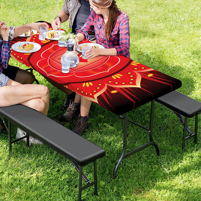 Muladhara Chakra Mandala Print Picnic Table Cover