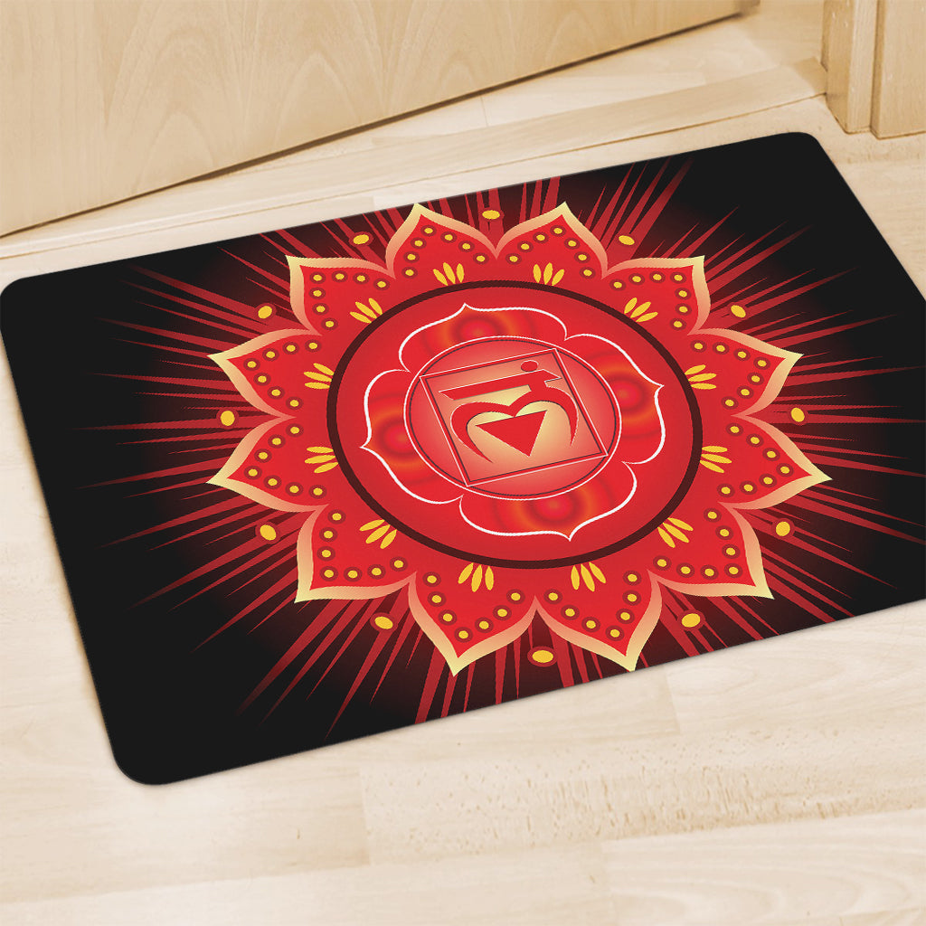 Muladhara Chakra Mandala Print Polyester Doormat