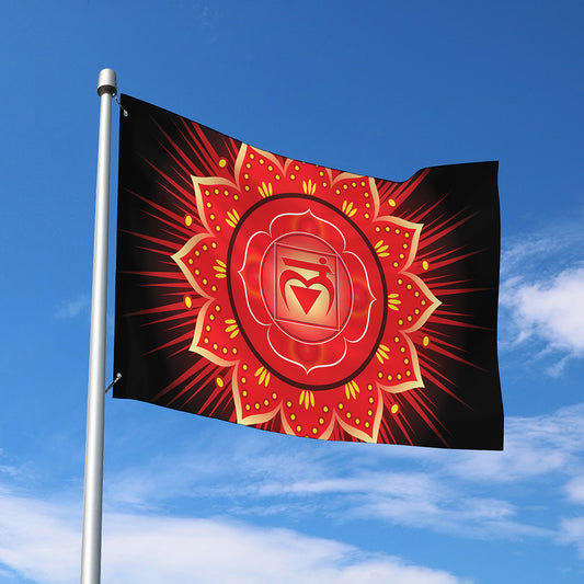 Muladhara Chakra Mandala Print Polyester Flag