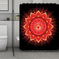 Muladhara Chakra Mandala Print Polyester Shower Curtain