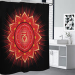 Muladhara Chakra Mandala Print Premium Shower Curtain