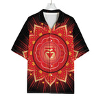 Muladhara Chakra Mandala Print Rayon Hawaiian Shirt