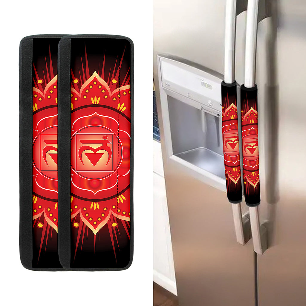 Muladhara Chakra Mandala Print Refrigerator Handle Covers