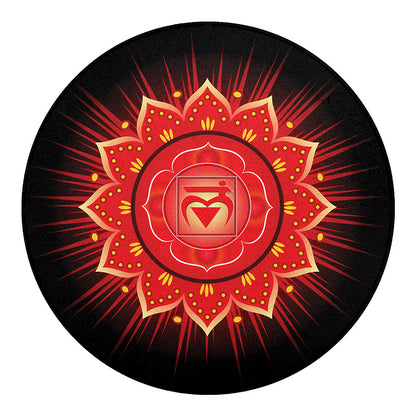 Muladhara Chakra Mandala Print Round Blanket