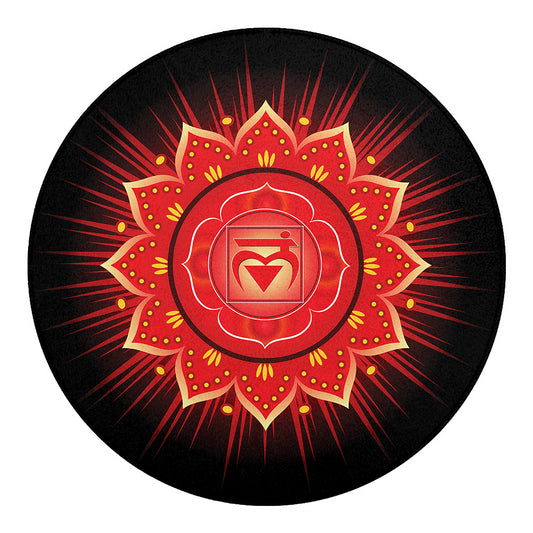 Muladhara Chakra Mandala Print Round Blanket