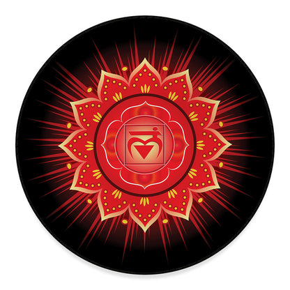 Muladhara Chakra Mandala Print Round Floor Mat